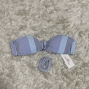 NWT Vineyard Vines Seersucker Bandeau Bikini Top
